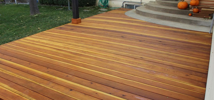 Smooth Redwood Decking in Redondo Beach, CA